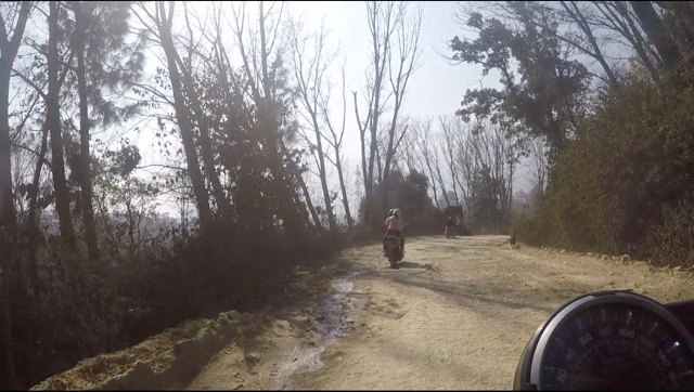 The first few hours were a biker’s dream. Steep uphills, steeper downhills, picturesque hairpin bends. I think my excitement was more of a shock to her than the rutted roads. (Mohit Khushalani) The first few hours were a biker’s dream. Steep uphills, steeper downhills, picturesque hairpin bends. I think my excitement was more of a shock to her than the rutted roads. (Mohit Khushalani)