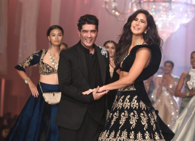 Katrina Kaif with fashion designer Manish Malhotra during Lakmé Fashion Week winter/festive 2019, in Mumbai on Aug 21. (IANS) Katrina Kaif with fashion designer Manish Malhotra during Lakmé Fashion Week winter/festive 2019, in Mumbai on Aug 21. (IANS)