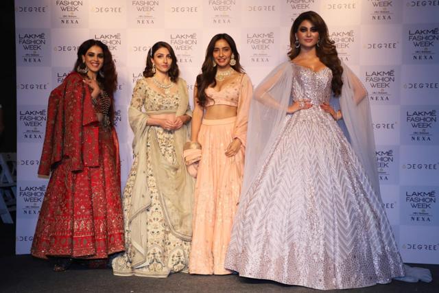 Genelia D’Souza, Soha Ali Khan, Neha Sharma and Urvashi Rautela at Lakme Fashion Week. (Varinder Chawla) Genelia D’Souza, Soha Ali Khan, Neha Sharma and Urvashi Rautela at Lakme Fashion Week. (Varinder Chawla)