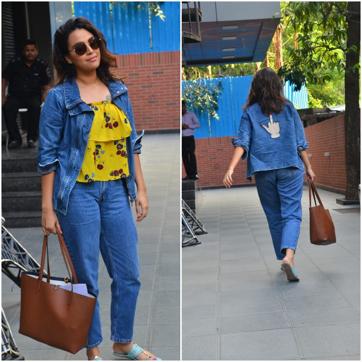 Swara Bhasker spotted in Juhu. (Varinder Chawla) Swara Bhasker spotted in Juhu. (Varinder Chawla)