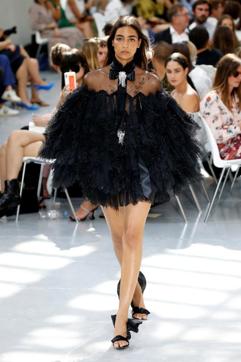 A model presents a creation by designer Alexandre Vauthier as part of his Haute Couture Fall/Winter 2019/20 collection show in Paris. (REUTERS) A model presents a creation by designer Alexandre Vauthier as part of his Haute Couture Fall/Winter 2019/20 collection show in Paris. (REUTERS)