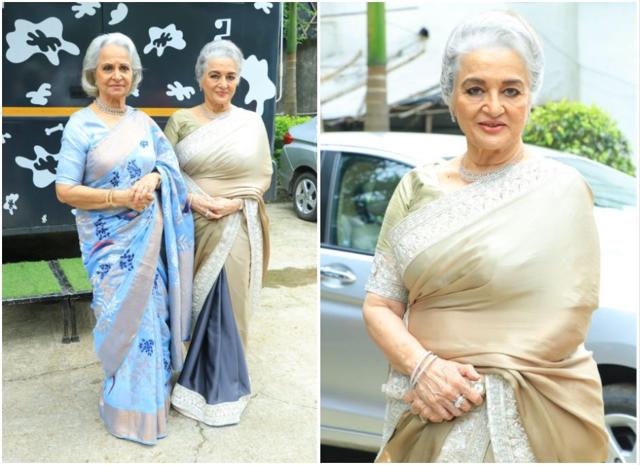 Asha Parekh and Waheeda Rehman at Superstar Singer sets.