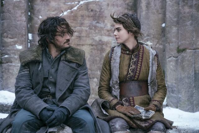 Orlando Bloom and Cara Delevingne in a still from Amazon’s Carnival Row. Orlando Bloom and Cara Delevingne in a still from Amazon’s Carnival Row.