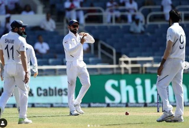 Skipper Virat Kohli asks for the DRS to come into play on Day 2 of Second Test against Windies (BCCI/ Instagram)
