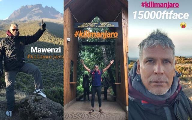 Milind Soman shared pictures from his trek.
