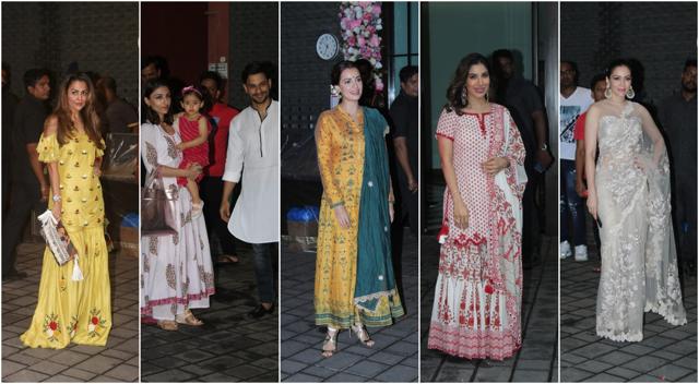 Guests spotted at Arpita Khan’s house. (Varinder Chawla) Guests spotted at Arpita Khan’s house. (Varinder Chawla)