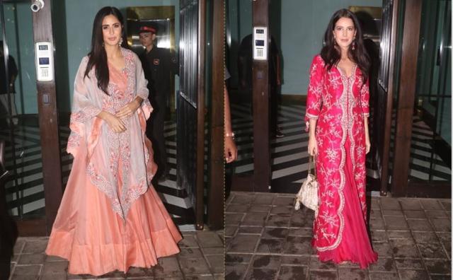Katrina Kaif and Isabelle Kaif at Arpita Khan’s Ganesh Chaturthi bash. (Varinder Chawla)