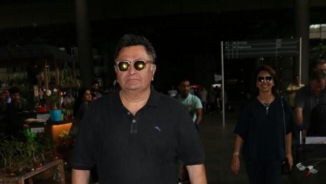 Rishi Kapoor spotted at an airport in 2017. Rishi Kapoor spotted at an airport in 2017.
