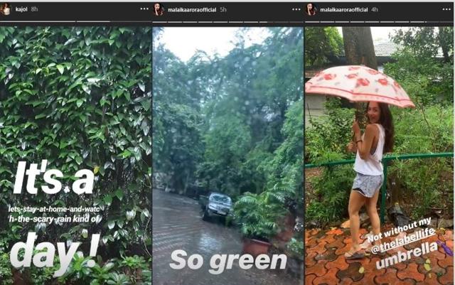 Kajol and Malaika Arora shared these pictures on their Instagram stories.