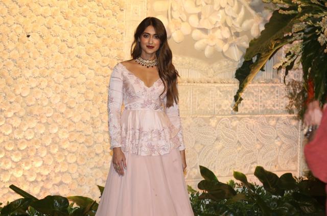 Ileana D'Cruz at the Ganesh Chaturthi celebrations organised at Reliance Industries Ltd. Chairman Mukesh Ambani's residence in Mumbai on Sep 2, 2019. (IANS) Ileana D'Cruz at the Ganesh Chaturthi celebrations organised at Reliance Industries Ltd. Chairman Mukesh Ambani's residence in Mumbai on Sep 2, 2019. (IANS)