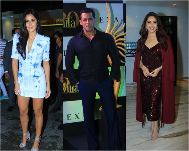 Katrina Kaif, Salman Khan and Madhuri Dixit at the IIFA event. (Varinder Chawla)