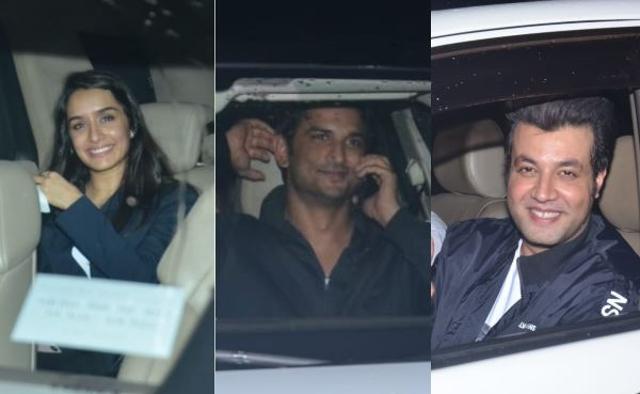 Shraddha Kapoor, Sushant Singh Rajput and Varun Sharma at Chhichhore screening. (Varinder Chawla)