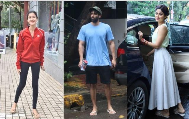 Shanaya Kapoor, Aditya Roy Kapur and Shamita Shetty spotted in Mumbai. (Varinder Chawla)