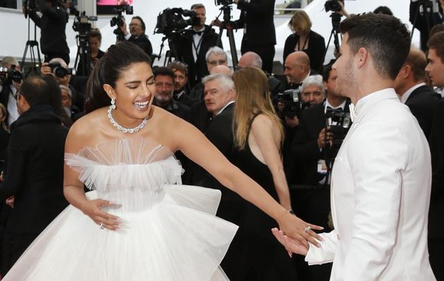 Priyanka Chopra and Nick Jonas at the Cannes Film Festival. (REUTERS) Priyanka Chopra and Nick Jonas at the Cannes Film Festival. (REUTERS)