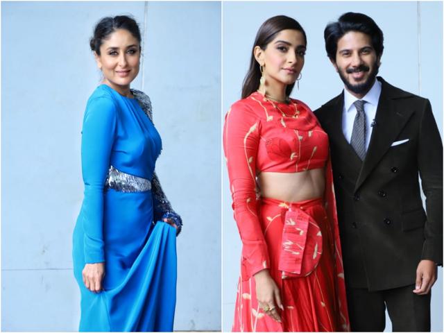 Sonam Kapoor and Dulquer Salmaan joined Kareena Kapoor. (Varinder Chawla) Sonam Kapoor and Dulquer Salmaan joined Kareena Kapoor. (Varinder Chawla)