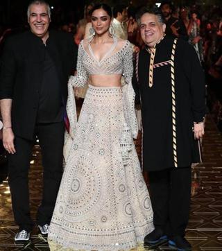 Deepika Padukone at the Abu Jani-Sandeep Khosla fashion show in Mumbai. Deepika Padukone at the Abu Jani-Sandeep Khosla fashion show in Mumbai.