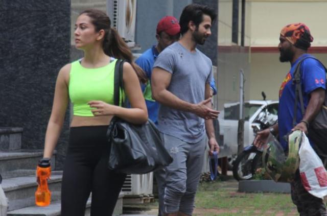 Shahid Kapoor and Mira Rajput at gym. (Varinder Chawla)