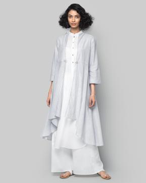 An overlay, like this one by Nicobar, will add layers without bulk, and modernise your Indian ensemble. (Nicobar) An overlay, like this one by Nicobar, will add layers without bulk, and modernise your Indian ensemble. (Nicobar)