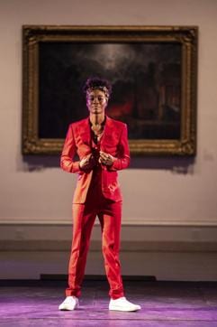 The Shane Ave. collection is modeled during the dapperQ fashion show at the Brooklyn Museum on Thursday Sept. 5, 2019, in New York. (AP Photo/Jeenah Moon) (AP) The Shane Ave. collection is modeled during the dapperQ fashion show at the Brooklyn Museum on Thursday Sept. 5, 2019, in New York. (AP Photo/Jeenah Moon) (AP)