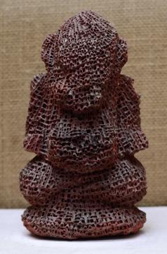A red coral rock Ganesh idol . (Ravindra Joshi/HTPhoto)