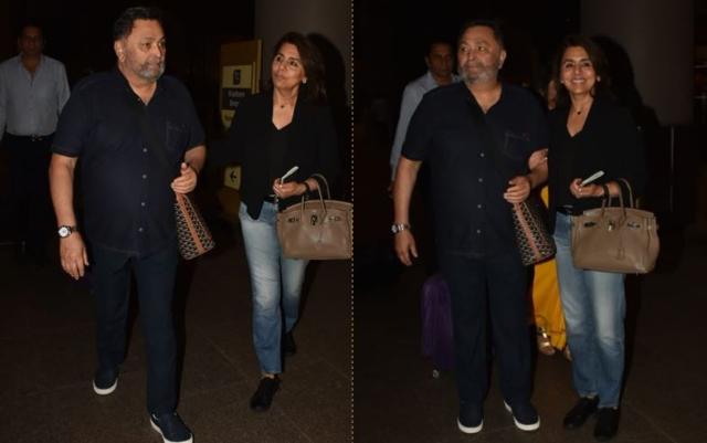 Rishi Kapoor and Neetu Singh happy to be home. (Varinder Chawla)