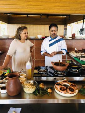 Karen with chef Ranjan at Coorg Wilderness Resort Karen with chef Ranjan at Coorg Wilderness Resort