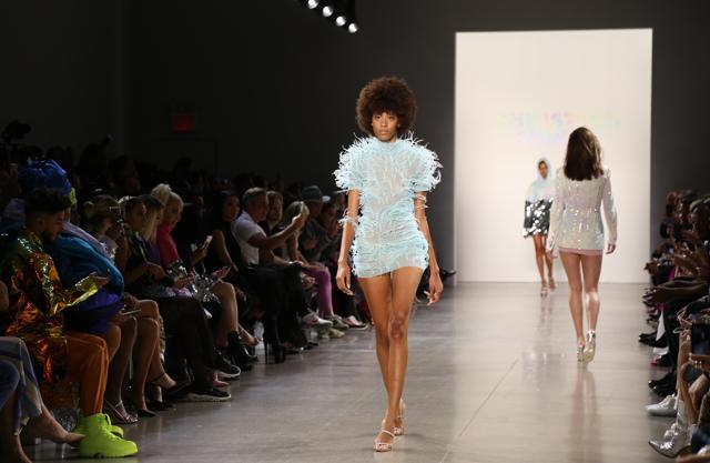 Models wear fashion from the Christian Cowan collection during Fashion Week in New York on Tuesday, Sept. 10, 2019. (AP Photo/Ragan Clark) (AP) Models wear fashion from the Christian Cowan collection during Fashion Week in New York on Tuesday, Sept. 10, 2019. (AP Photo/Ragan Clark) (AP)