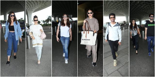 Several Bollywood celebs were spotted at the airport. (Varinder Chawla) Several Bollywood celebs were spotted at the airport. (Varinder Chawla)