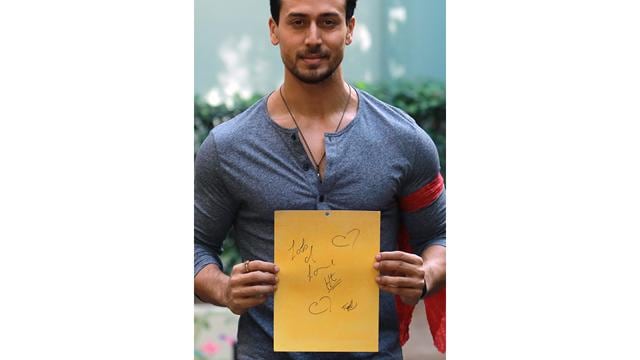 One can see the streak of warmth, confidence and enthusiasm in a seemingly shy and introverted Tiger Shroff (Photo: Amal KS/HT Photo) One can see the streak of warmth, confidence and enthusiasm in a seemingly shy and introverted Tiger Shroff (Photo: Amal KS/HT Photo)