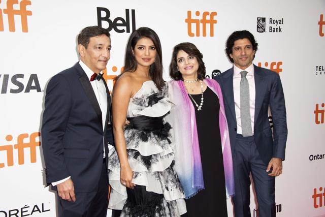 Niren Chaudhary, from left, Priyanka Chopra, Aditi Chaudhary, and Farhan Akhtar (AP) Niren Chaudhary, from left, Priyanka Chopra, Aditi Chaudhary, and Farhan Akhtar (AP)