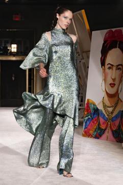 The Christian Siriano collection is modeled during Fashion Week, Saturday, Sept. 7, 2019, in New York, Saturday, Sept. 7, 2019. (AP Photo/Richard Drew) (AP) The Christian Siriano collection is modeled during Fashion Week, Saturday, Sept. 7, 2019, in New York, Saturday, Sept. 7, 2019. (AP Photo/Richard Drew) (AP)