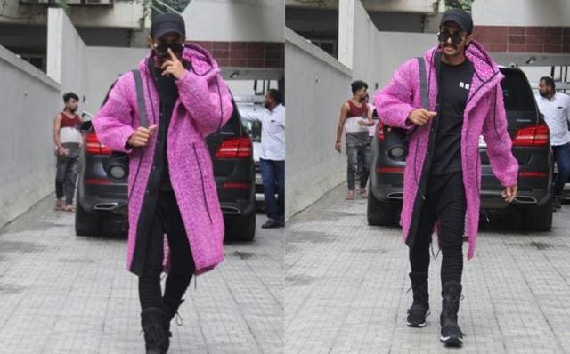 Ranveer Singh spotted at Dharma office in Mumbai. (Varinder Chawla)