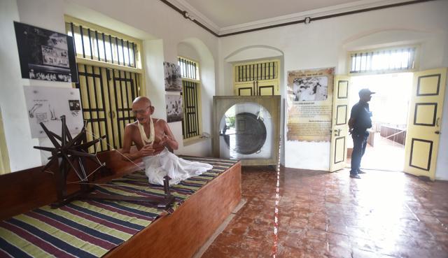 A view of Saifee Villa where GandhiJi spent the night of April 5, 1930, just before breaking the salt law in Dandi the following day. It is now a museum. (Raj K Raj/HT PHOTO) A view of Saifee Villa where GandhiJi spent the night of April 5, 1930, just before breaking the salt law in Dandi the following day. It is now a museum. (Raj K Raj/HT PHOTO)