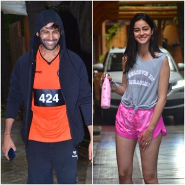Kartik Aaryan and Ananya Panday at dance class. (Varinder Chawla) Kartik Aaryan and Ananya Panday at dance class. (Varinder Chawla)