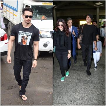 Tiger Shroff in Mumbai, Akshay Kumar and his family at the airport. (Varinder Chawla) Tiger Shroff in Mumbai, Akshay Kumar and his family at the airport. (Varinder Chawla)