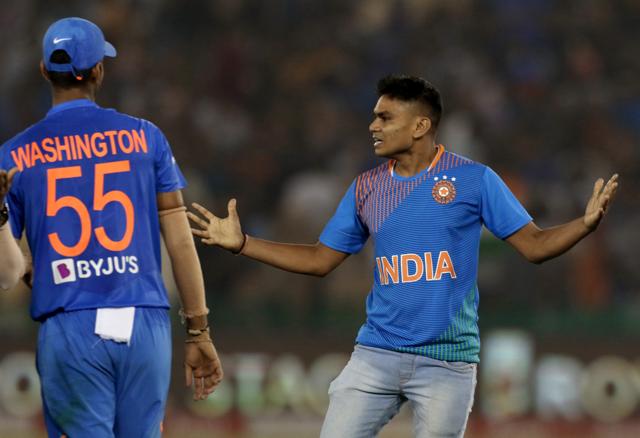 A fan comes in the ground during the 2nd T20 match between India and South Africa at the PCA stadium in Mohali on Wednesday. (ANI) A fan comes in the ground during the 2nd T20 match between India and South Africa at the PCA stadium in Mohali on Wednesday. (ANI)