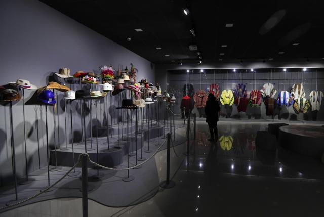 This Sept. 13, 2019 photo shows a collection of hats and ponchos Bolivia's President Eva Morales received as gifts, at the Democratic and Cultural Revolution Museum, in Orinoca, Bolivia. Hundreds of gifts to Morales during his travels around the globe were donated to the museum. (AP Photo/Juan Karita) (AP) This Sept. 13, 2019 photo shows a collection of hats and ponchos Bolivia's President Eva Morales received as gifts, at the Democratic and Cultural Revolution Museum, in Orinoca, Bolivia. Hundreds of gifts to Morales during his travels around the globe were donated to the museum. (AP Photo/Juan Karita) (AP)