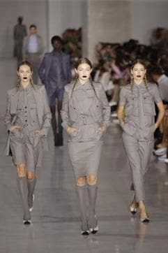 Models Candice Swanepoel, from left, Gigi Hadid and Doutzen Kroes wear creations as part of the Max Mara Spring-Summer 2020 collection, unveiled during the fashion week, in Milan, Italy, Thursday, Sept. 19, 2019. (AP Photo/Luca Bruno) (AP) Models Candice Swanepoel, from left, Gigi Hadid and Doutzen Kroes wear creations as part of the Max Mara Spring-Summer 2020 collection, unveiled during the fashion week, in Milan, Italy, Thursday, Sept. 19, 2019. (AP Photo/Luca Bruno) (AP)
