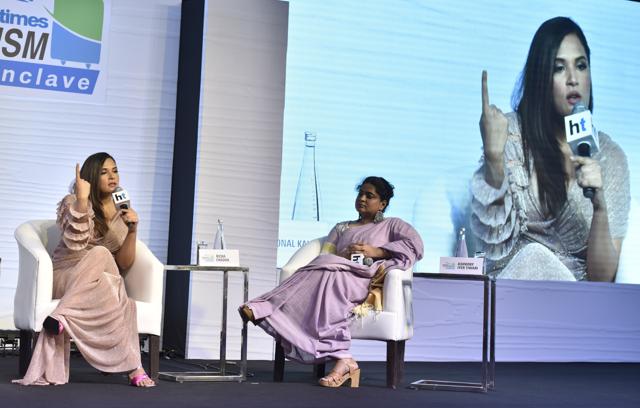 Actor Richa Chadha and director Ashwiny Iyer Tiwari during the India - The Ultimate Destination for New Age Bollywood session at the Hindustan Times Tourism Conclave. (Sanjeev Verma/HT PHOTO) Actor Richa Chadha and director Ashwiny Iyer Tiwari during the India - The Ultimate Destination for New Age Bollywood session at the Hindustan Times Tourism Conclave. (Sanjeev Verma/HT PHOTO)