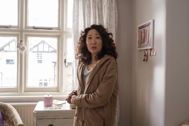 This image released by BBC America shows Sandra Oh in a scene from Killing Eve: Oh is nominated for an Emmy Award for outstanding lead actress in a drama series. (AP) This image released by BBC America shows Sandra Oh in a scene from Killing Eve: Oh is nominated for an Emmy Award for outstanding lead actress in a drama series. (AP)