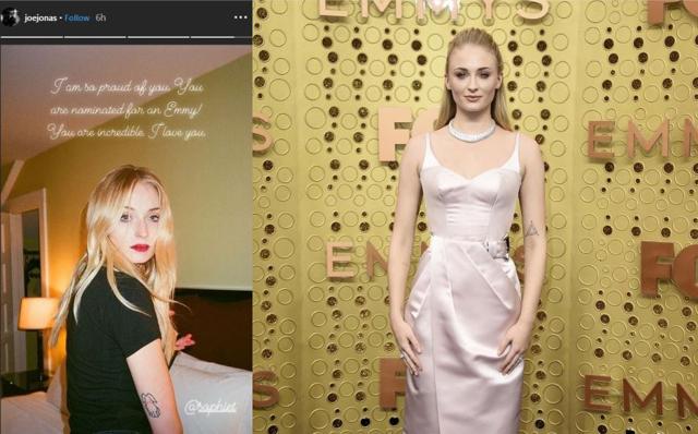 Joe Jonas cheered for Sophie Turner on Instagram. (AP)