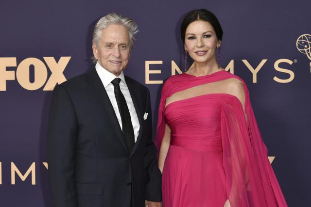 Michael Douglas, left, and Catherine Zeta-Jones arrive at the 71st Primetime Emmy Awards. (Richard Shotwell/Invision/AP) Michael Douglas, left, and Catherine Zeta-Jones arrive at the 71st Primetime Emmy Awards. (Richard Shotwell/Invision/AP)