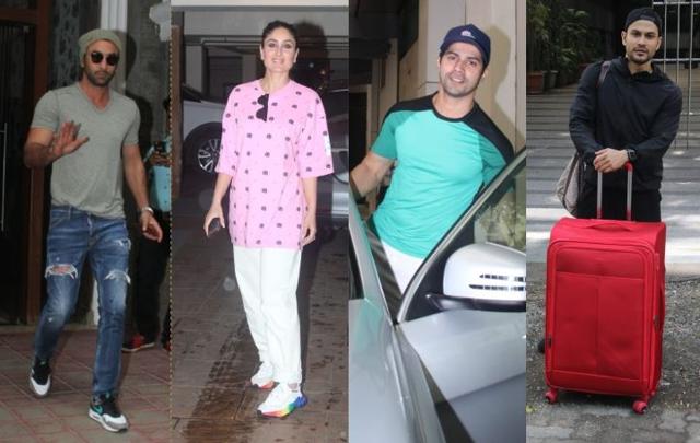 Ranbir Kapoor, Kareena Kapoor, Varun Dhawan and Kunal Kemmu spotted in Mumbai. (Varinder Chawla)