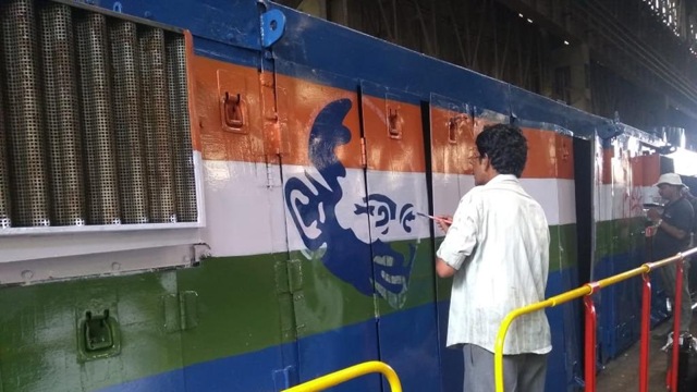 Work on painting seven more diesel locomotives is in progress. (Indian Railways / Twitter) Work on painting seven more diesel locomotives is in progress. (Indian Railways / Twitter)