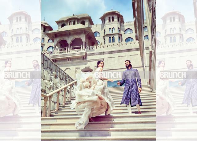 Tone-on-tone embroidery will add character to off-white (Outfit, Dolly J; sandals, Dune; Sherwani and pants, Suneet Verma; shoes, Da Milano) (Shivamm Paathak) Tone-on-tone embroidery will add character to off-white (Outfit, Dolly J; sandals, Dune; Sherwani and pants, Suneet Verma; shoes, Da Milano) (Shivamm Paathak)