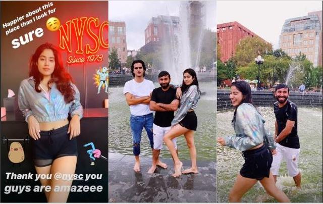 Janhvi Kapoor chilling with friends in New York.