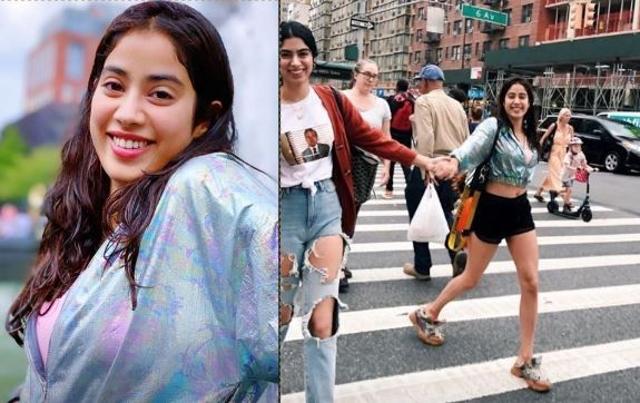 Janhvi Kapoor enjoys with Khushi Kapoor in New York.