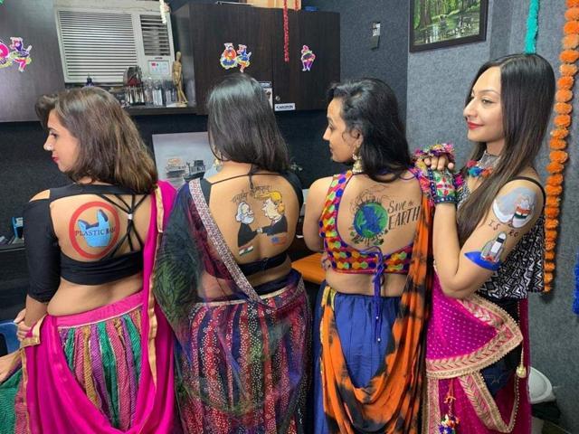 Navratri 2019: Women in Surat selected different events to depict. Navratri 2019: Women in Surat selected different events to depict.