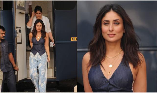 Kareena Kapoor at the shoot location for What Women Want.
