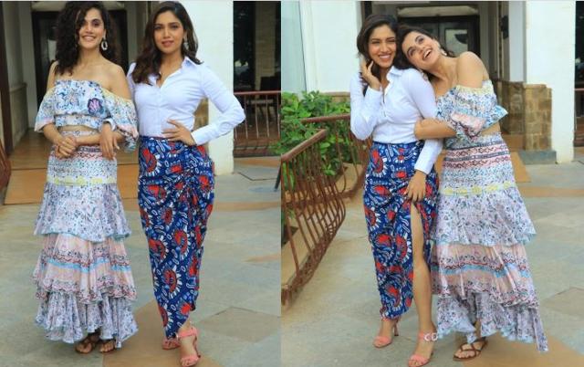 Taapsee Pannu and Bhumi Pednekar promote Saand Ki Aankh.